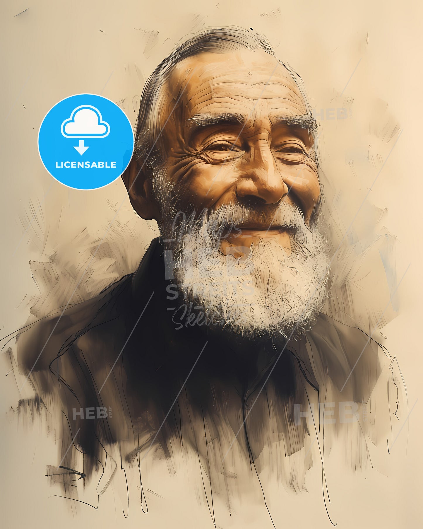 St. Augustine, of Hippo, 354 - 430, a man with a beard