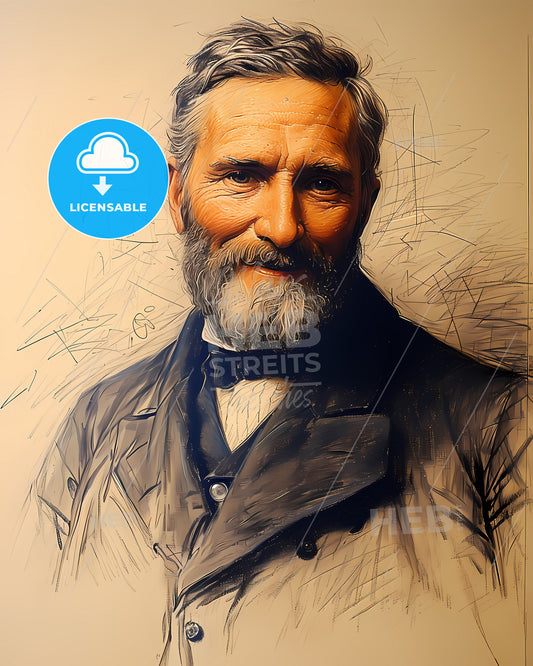 Roald, Amundsen, 1872 - 1928, a man with a beard