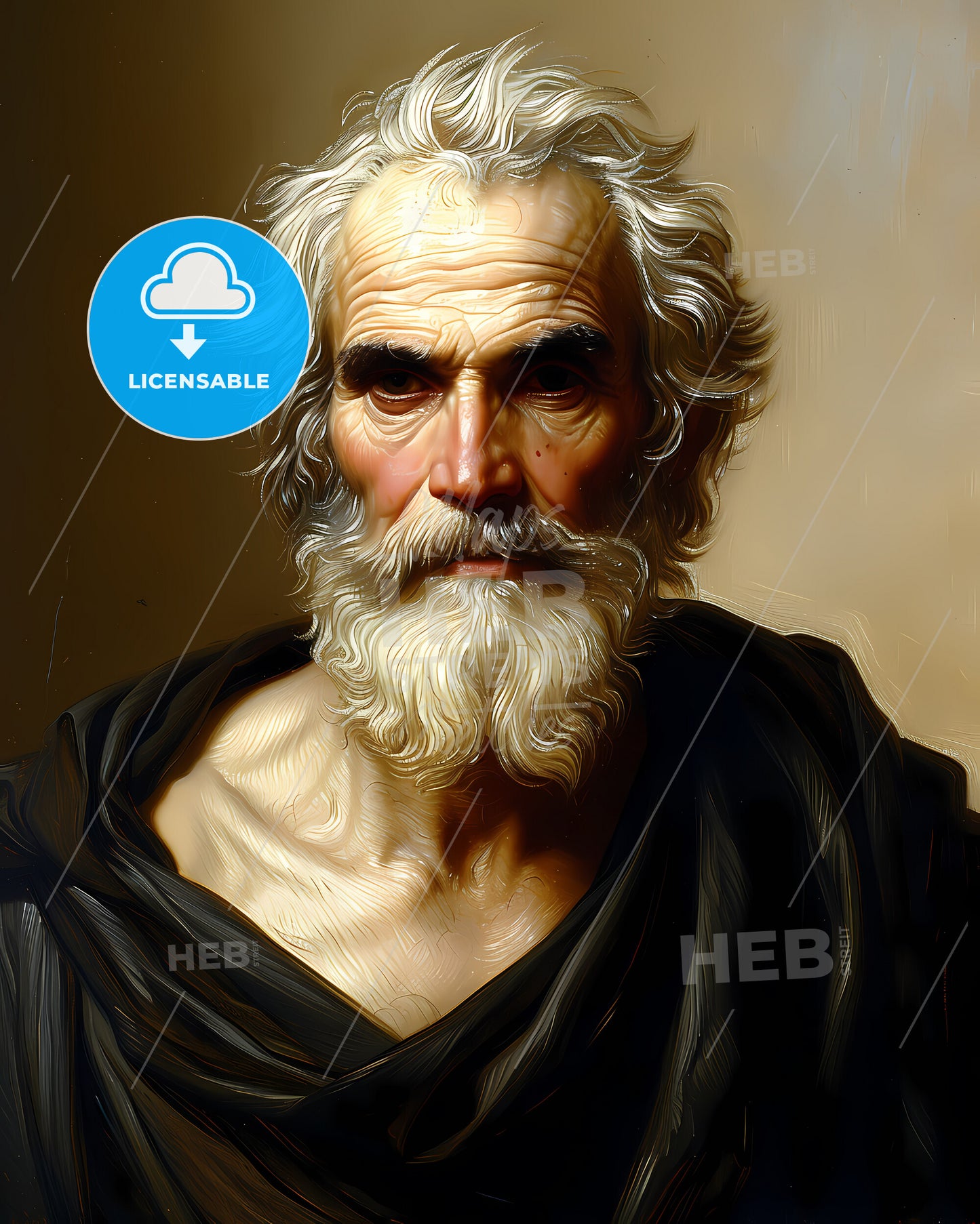 c. 412-404 BC - c. 323 BC, a man with a beard