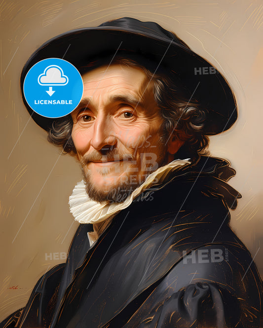 Desiderius, Erasmus, 1466 - 1536, a man wearing a hat