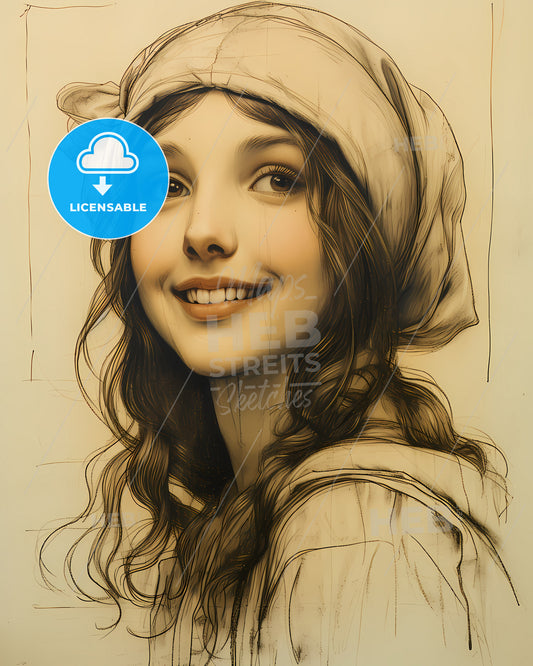 Giorgione, c. 1477 - 1510, a drawing of a woman