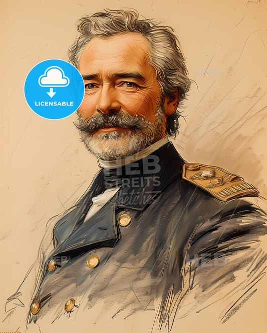 Admiral, Chester A. Arthur, 1829 - 1886, a man in a military uniform