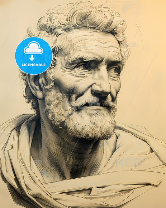 Tacitus, c. 57 CE - c. 117 CE, a drawing of a man