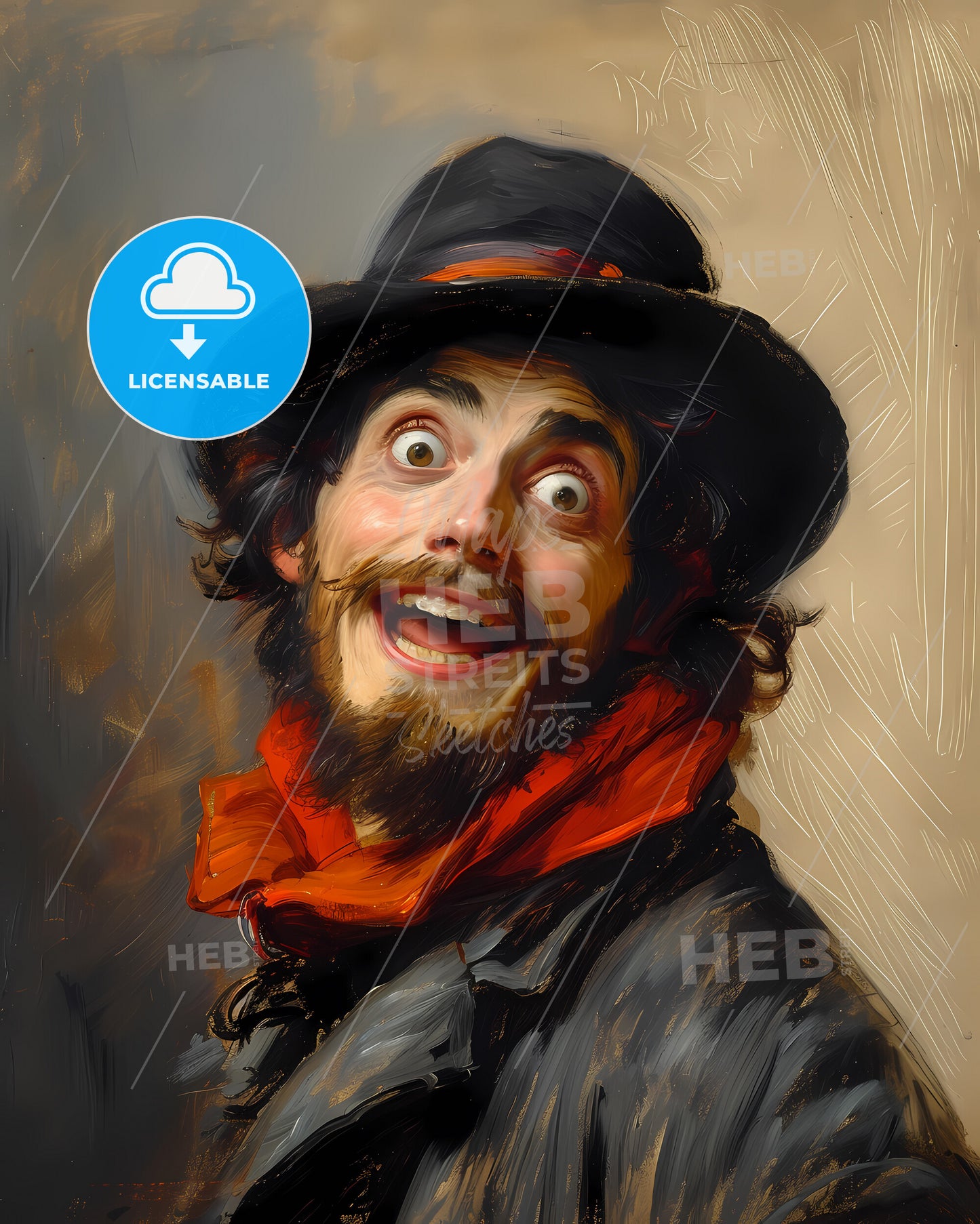 Édouard, Manet, 1832 - 1883, a man with a beard and a hat