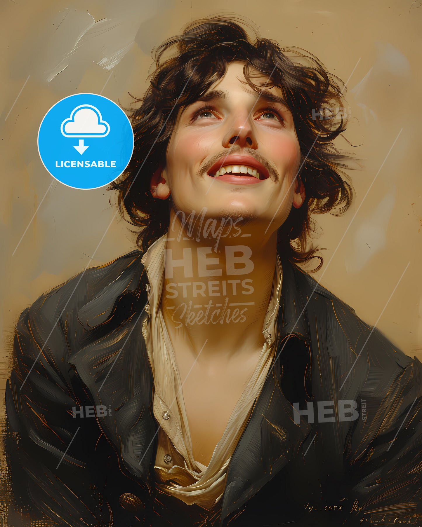 John, Keats, 1795 - 1821, a man looking up to the sky