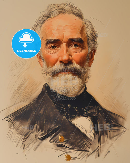 Kaiser, Wilhelm I, 1797 - 1888, a man with a white beard and mustache