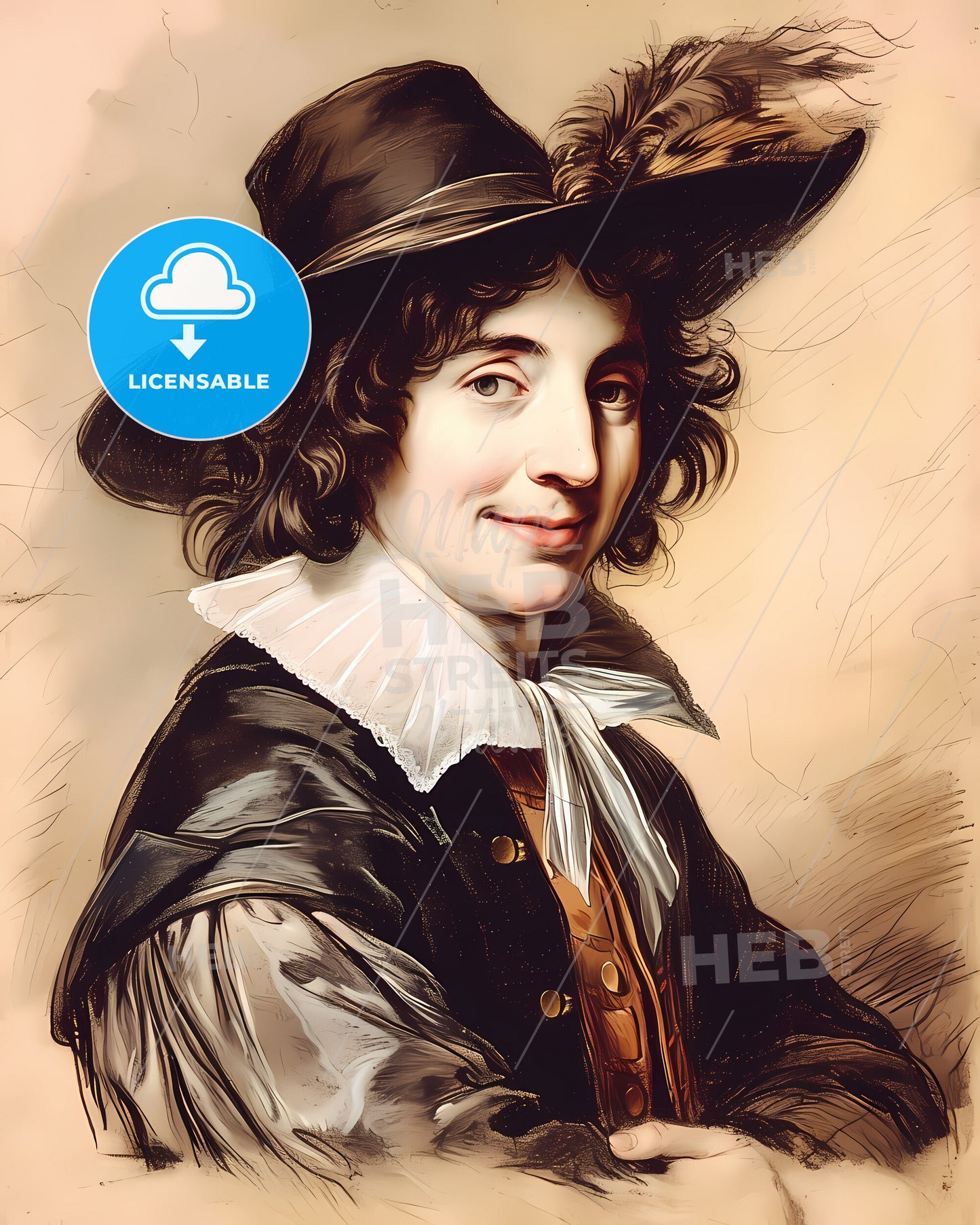 John, Locke, 1632 - 1704, a man in a hat