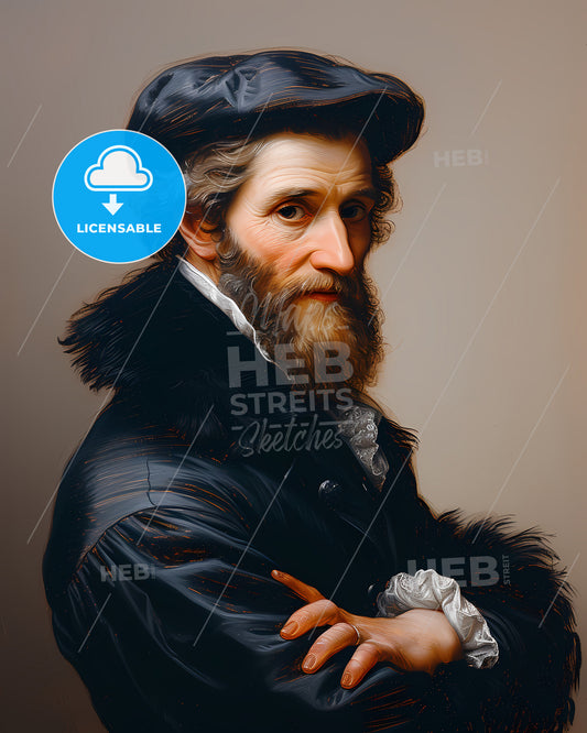 John, Calvin, 1509 - 1564, a man with a beard and a black hat
