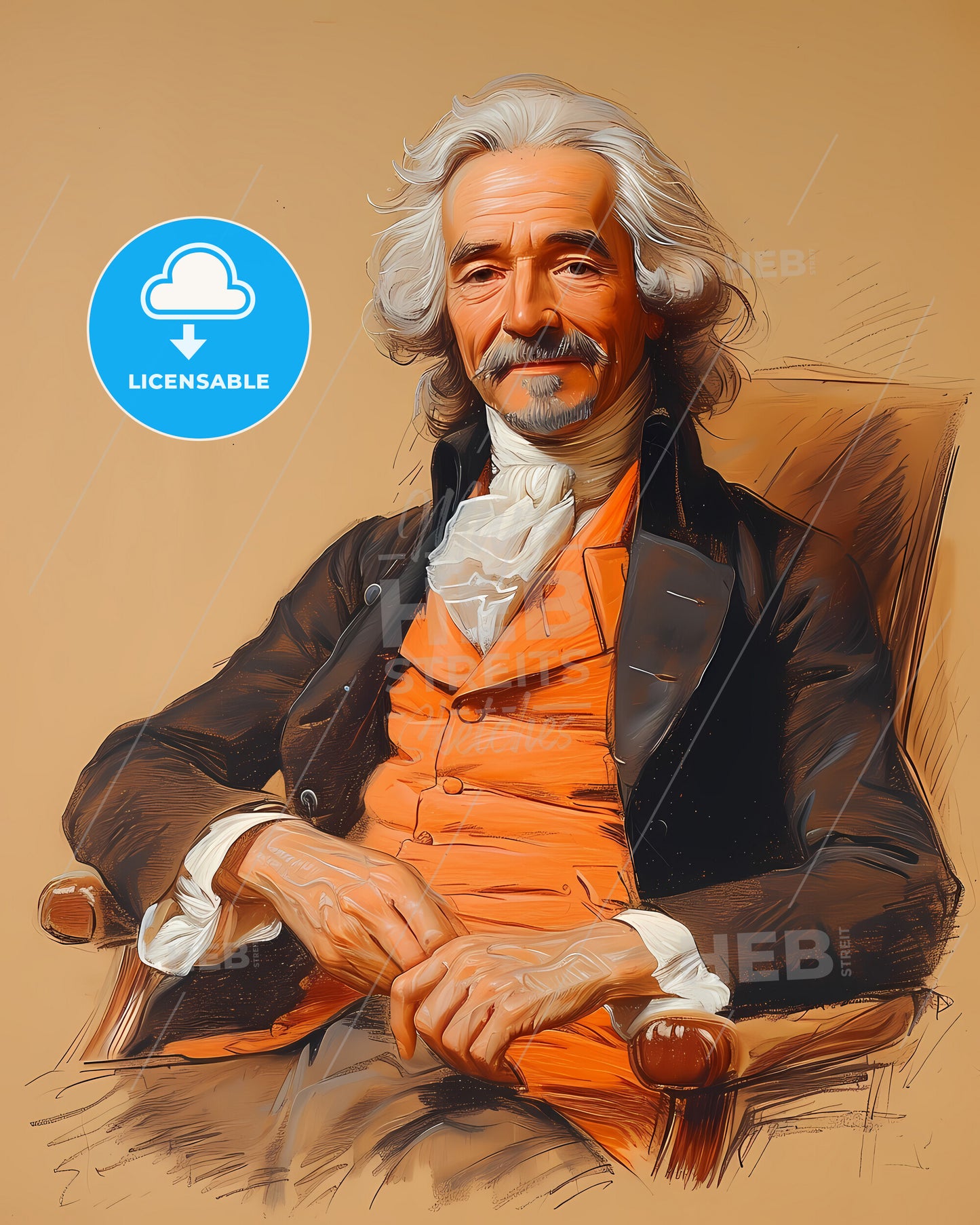 Giovanni Battista, Sammartini, 1701 - 1775, a man sitting in a chair