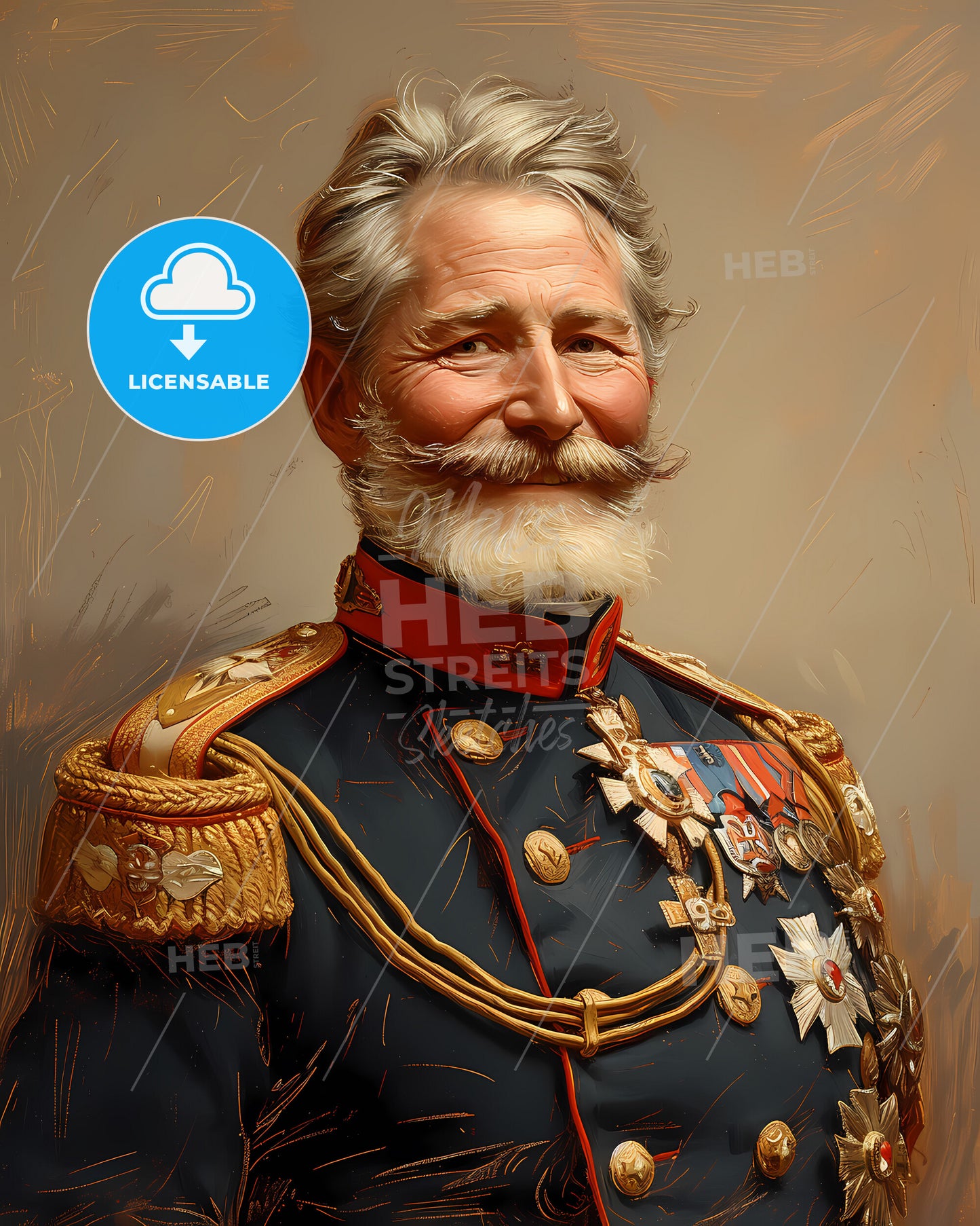 Kaiser, Wilhelm I, 1797 - 1888, a man in a military uniform