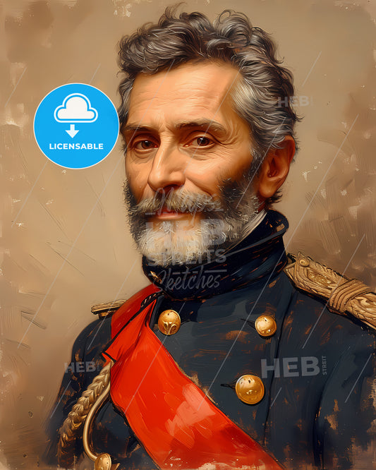 Admiral, William Brown, 1777 - 1857, a man in a military uniform