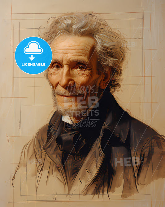 Carl, Linnaeus, 1707 - 1778, a man with white hair and beard