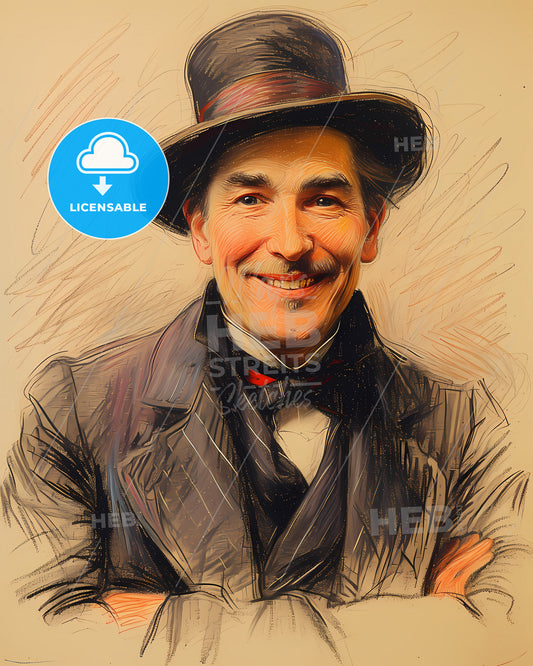 John Singer, Sargent, 1856 - 1925, a man wearing a hat and suit