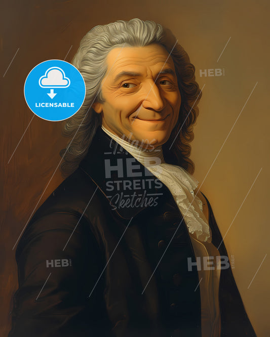 Jean-Philippe, Rameau, 1683 - 1764, a man with white hair and a black coat