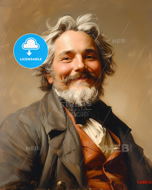 Giuseppe Maria, Cambini, 1746 - 1825, a man with a beard and mustache