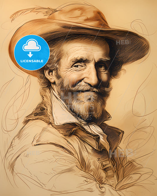 Eberhard, of Württemberg, 1614 - 1674, a man wearing a hat