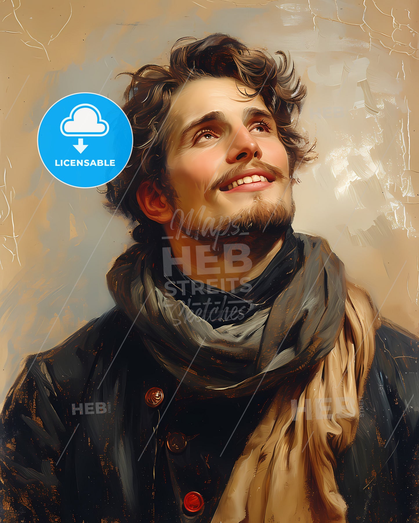 Edwin, Forrest, 1806 - 1872, a man looking up to the sky