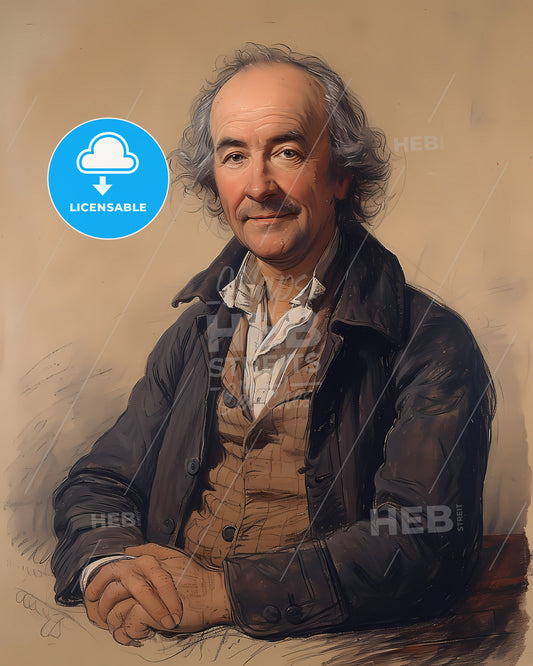 James, Hutton, 1726 - 1797, a man in a black jacket