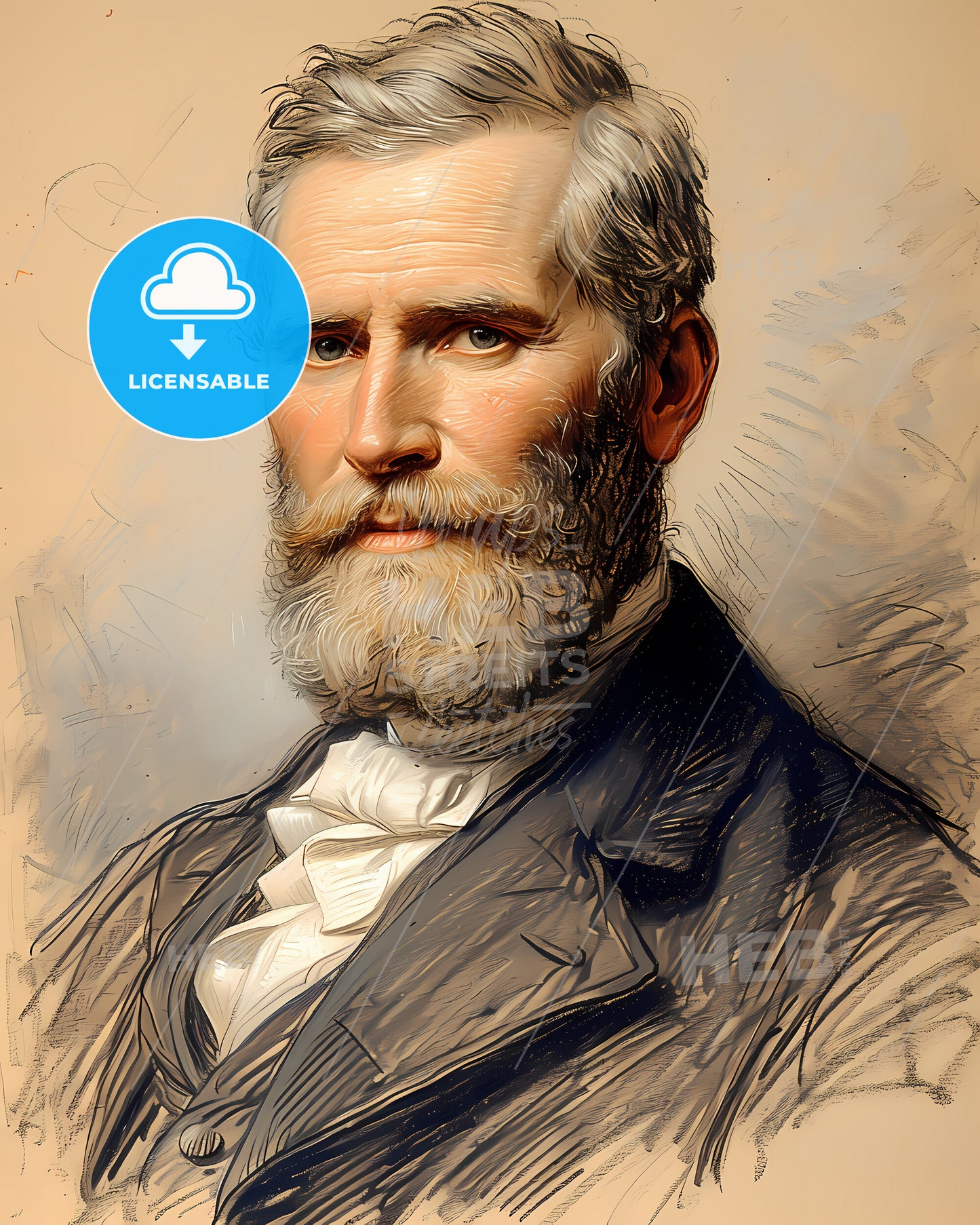 Alexander, von Humboldt, 1769 - 1859, a man with a beard