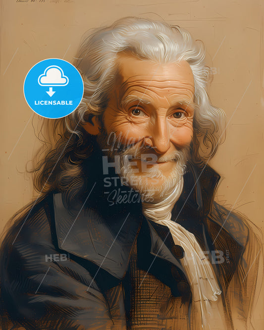 Emanuel, Swedenborg, 1688 - 1772, a man with white hair and beard