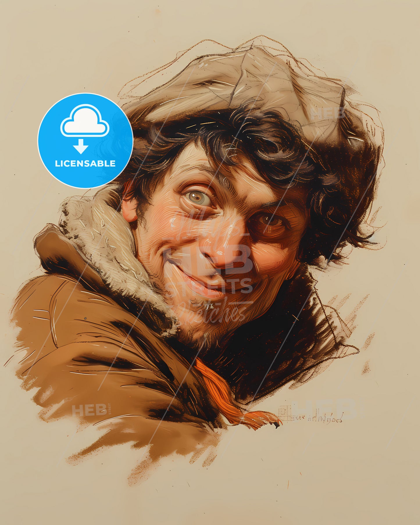 Johann David, Heinichen, 1683 - 1729, a man with a hat