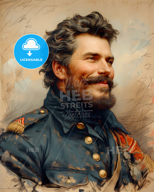 General, Ambrose Burnside, 1824 - 1881, a man in a military uniform