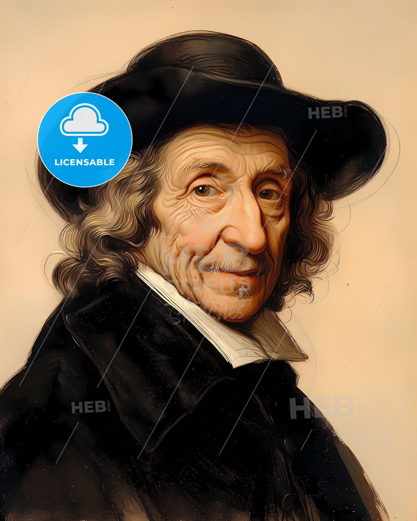 Richard, Baxter, 1615 - 1691, a man in a hat