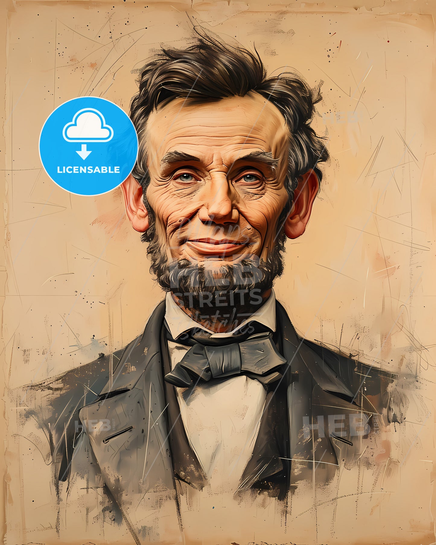 Abraham, Lincoln, 1809 - 1865, a man in a suit