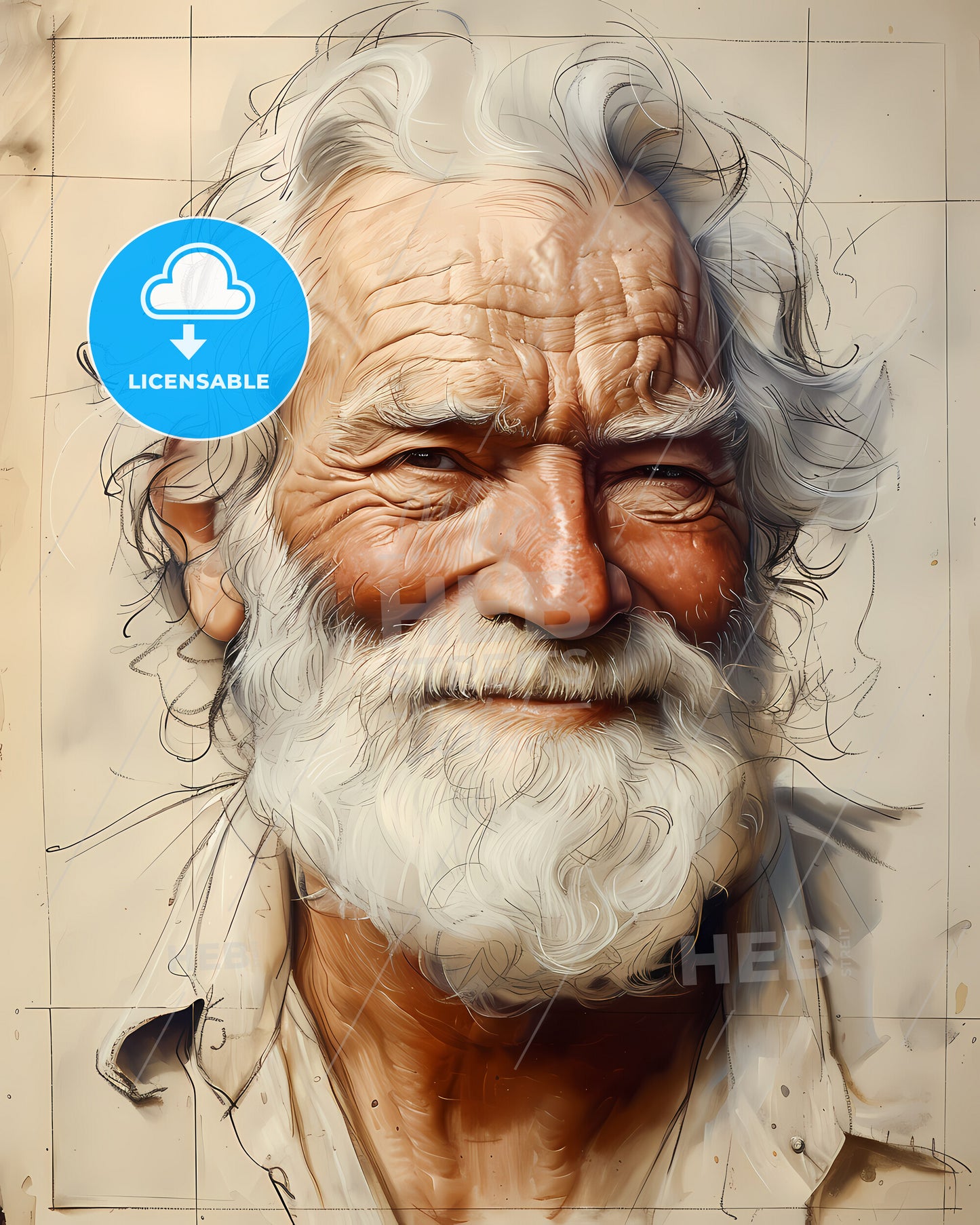 Homer, c. 8th century BCE - c. 8th century BCE, a man with a beard