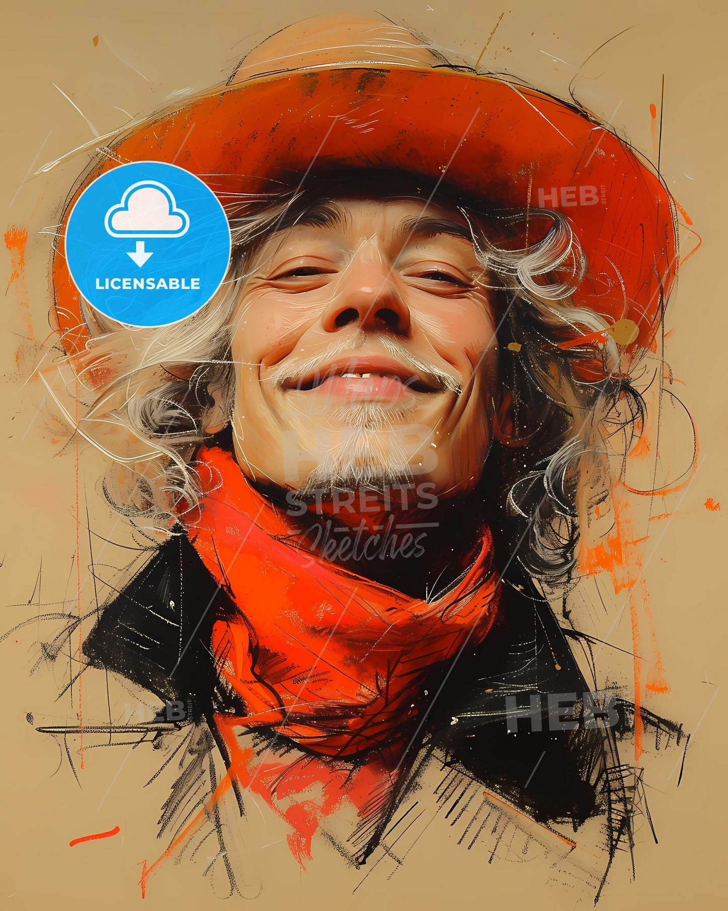 Alfred, Lord Tennyson, 1809 - 1892, a man with long hair wearing a hat and scarf