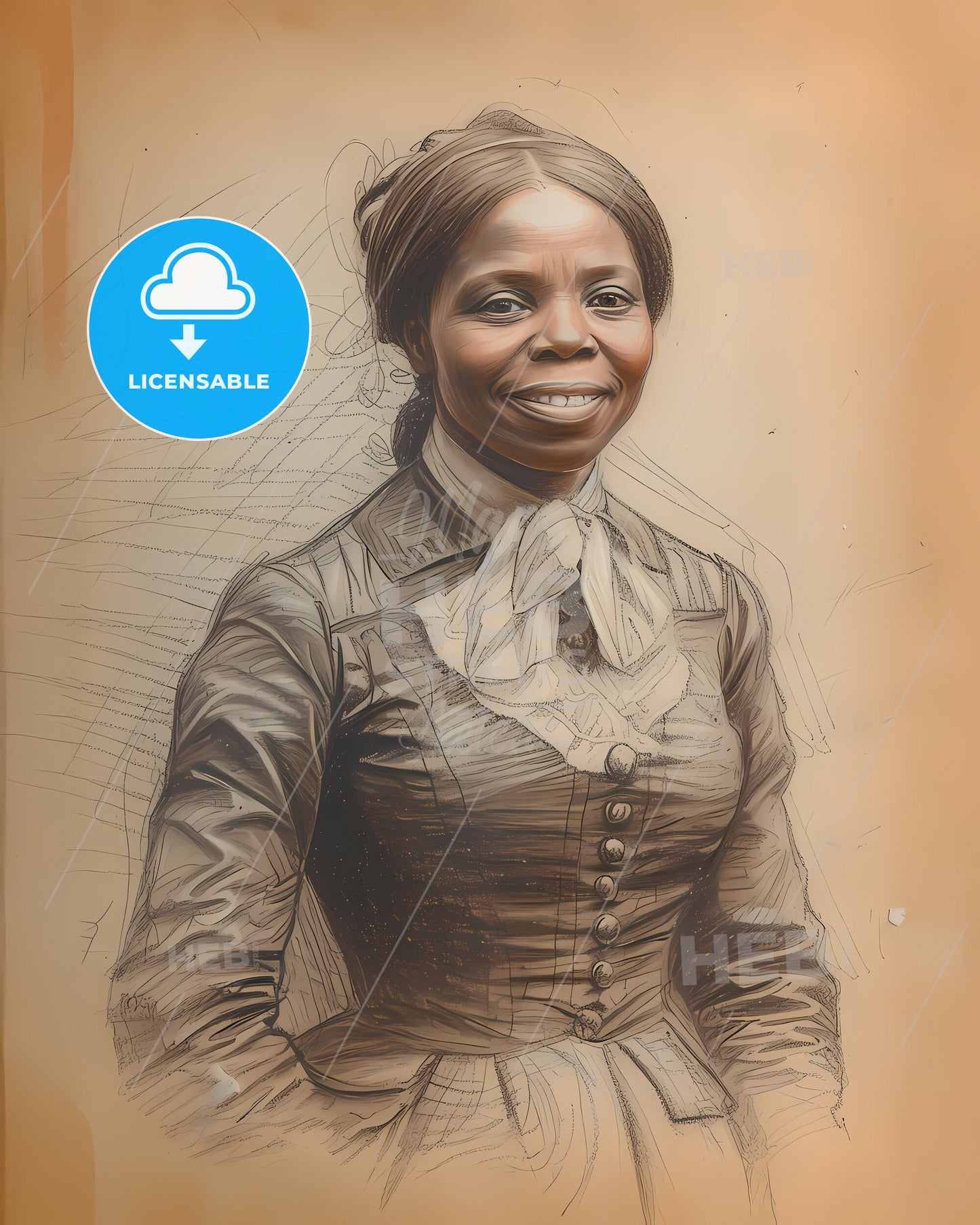 Harriet, Tubman, c. 1822 - 1913, a woman in a dress