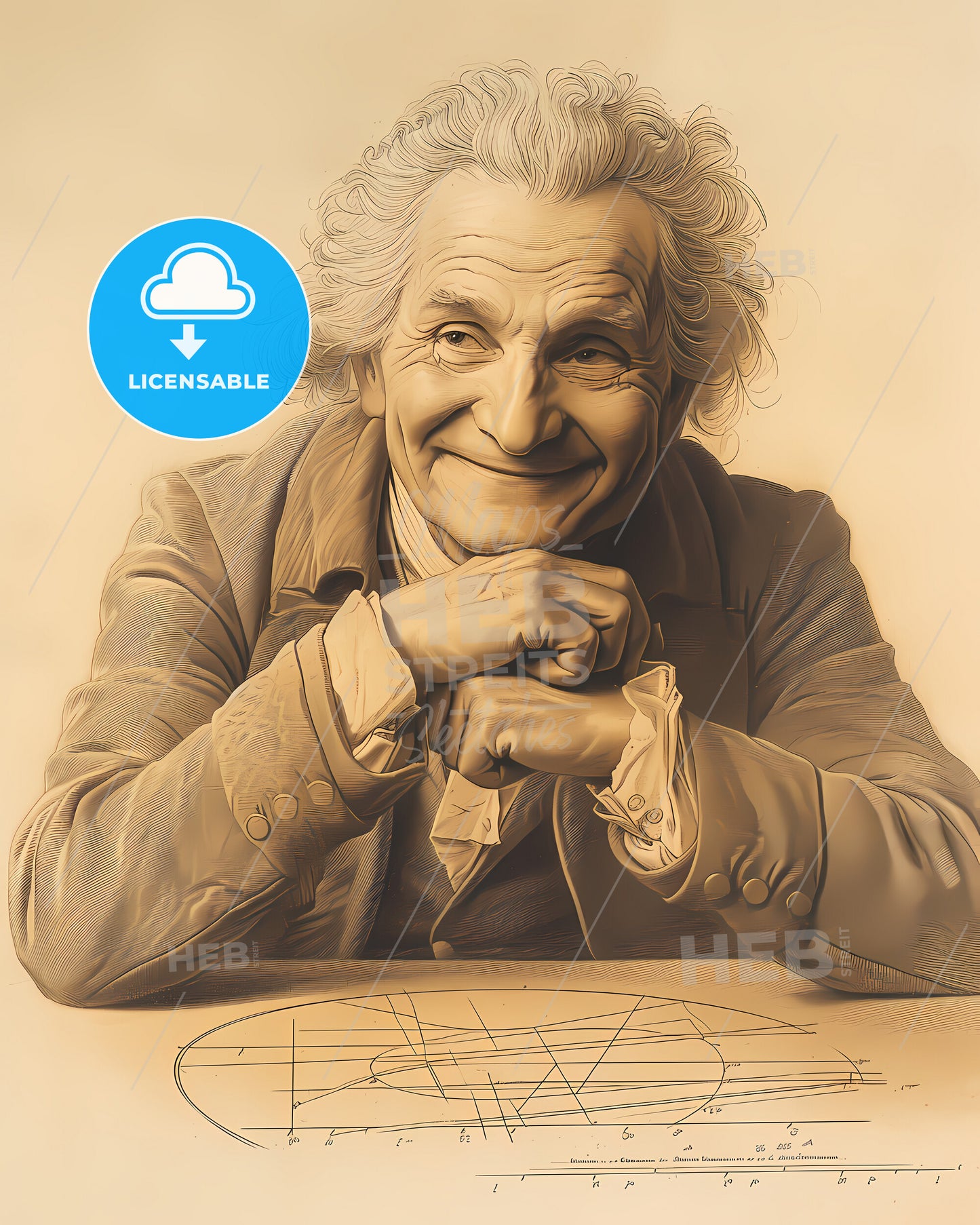 Marin, Mersenne, 1588 - 1648, a man smiling at the camera