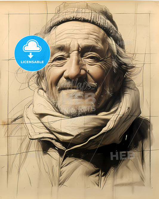 John James, Audubon, 1785 - 1851, a man with a mustache and a scarf