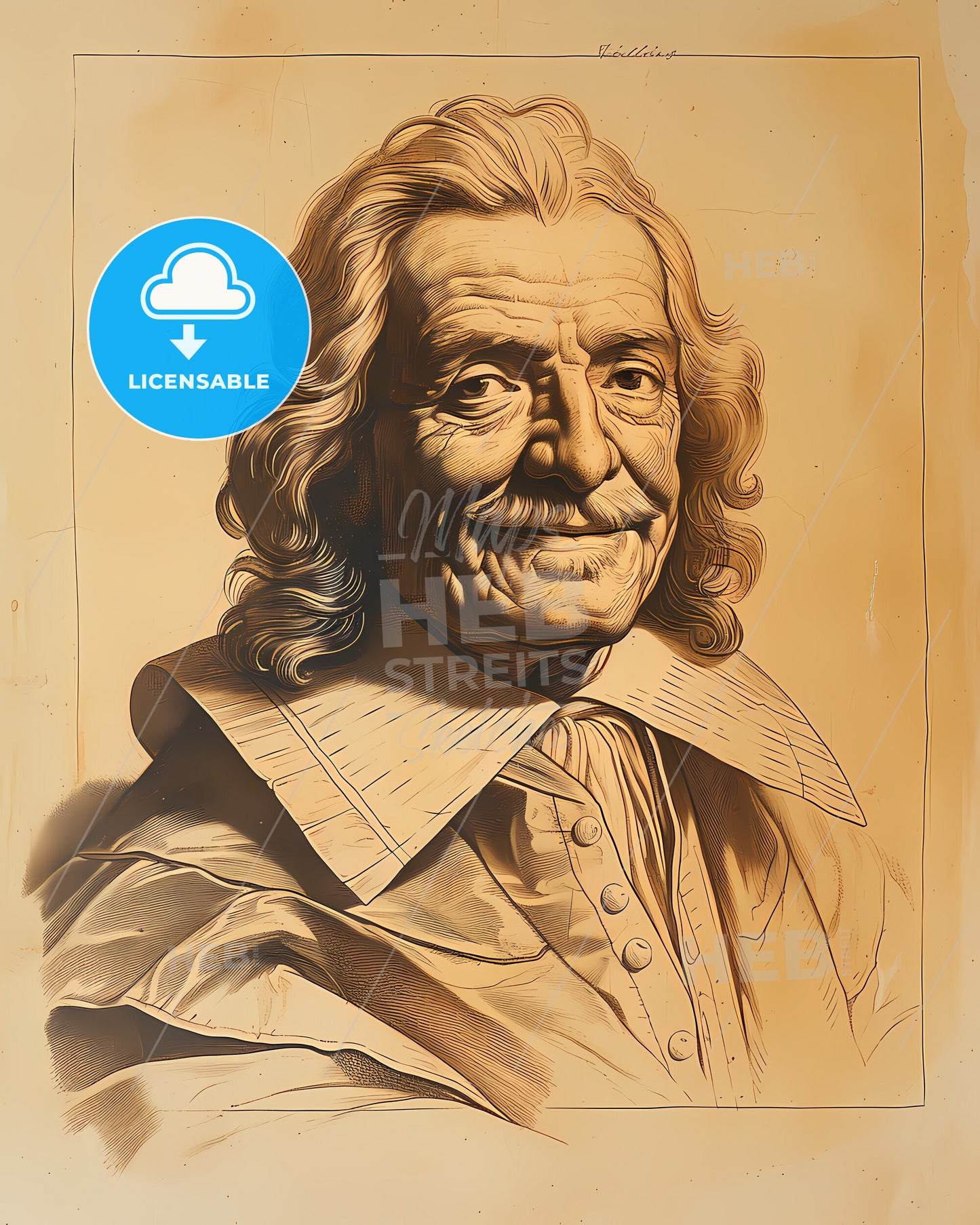 John, Wallis, 1616 - 1703, a portrait of a man