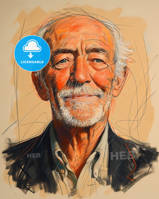 Camille, Pissarro, 1830 - 1903, a man with a beard and mustache