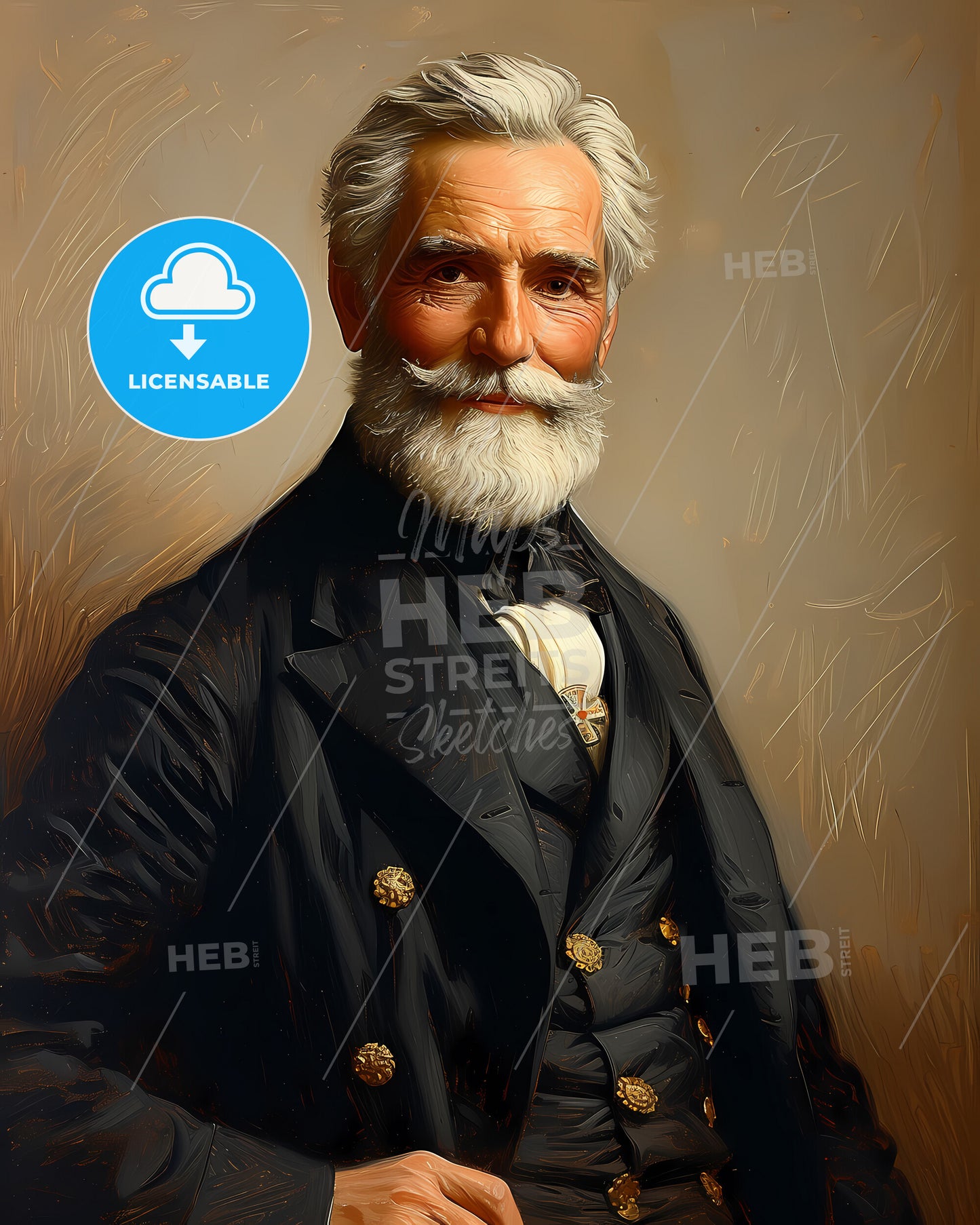 Emperor of Germany, Wilhelm I, 1797 - 1888, a man with a white beard and mustache