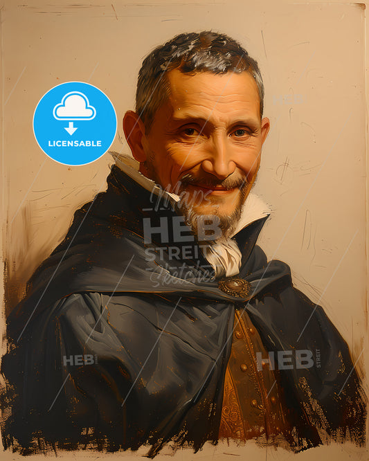 Francisco, de Vitoria, 1483 - 1546, a man in a black robe