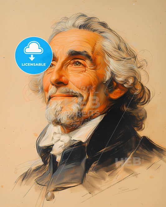 Johann Joachim, Quantz, 1697 - 1773, a man with white hair and beard