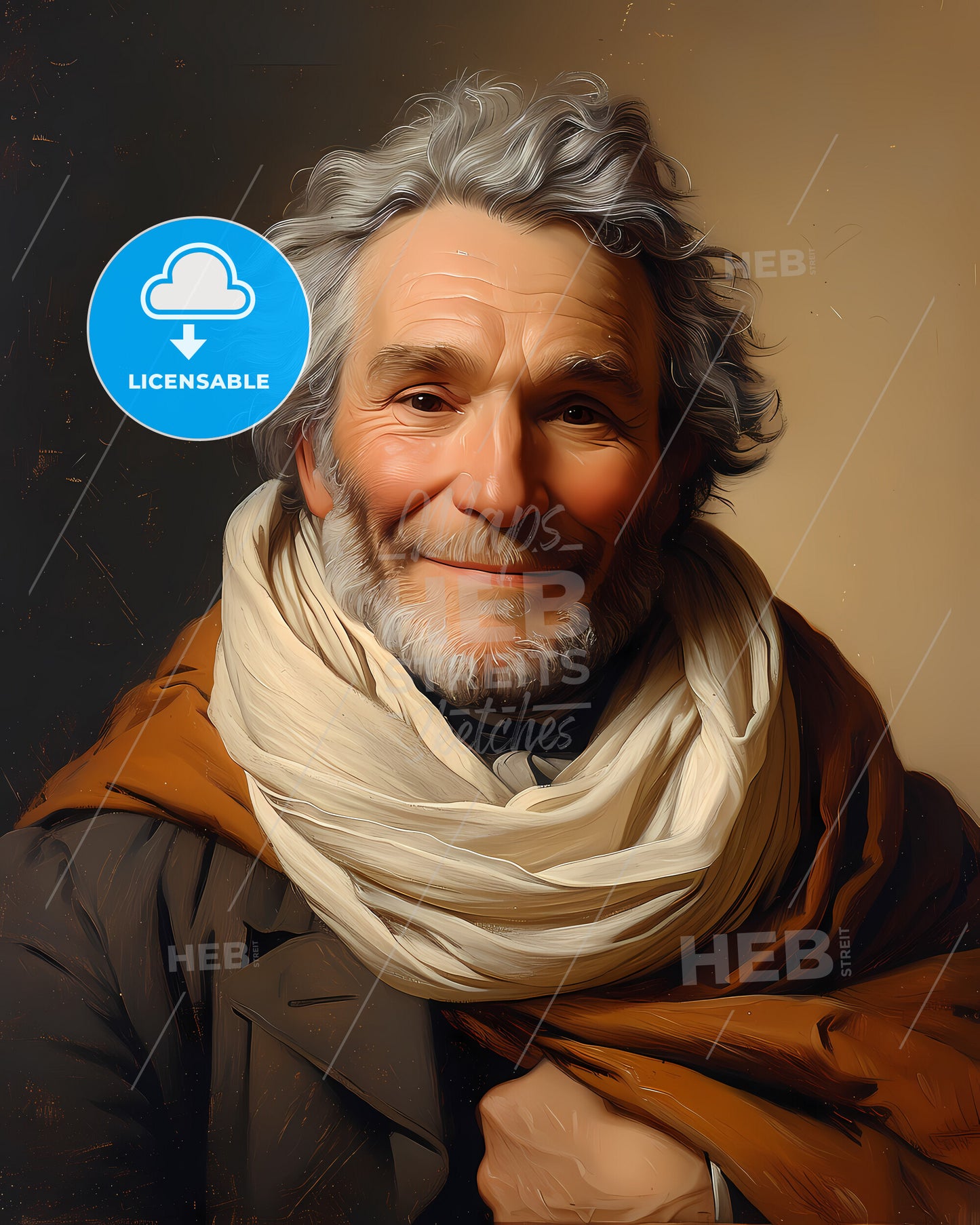 Jean-François, de Galaup, 1741 - 1788, a man with a white beard and a scarf