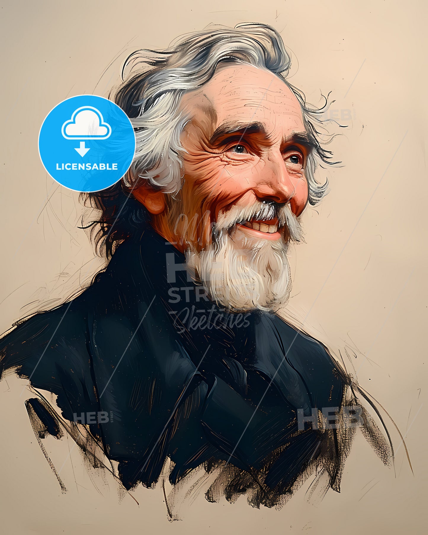 John, Wesley, 1703 - 1791, a man with a beard