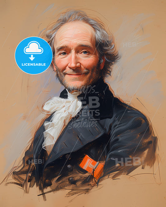 Marquis, de Lafayette, 1757 - 1834, a man in a black coat