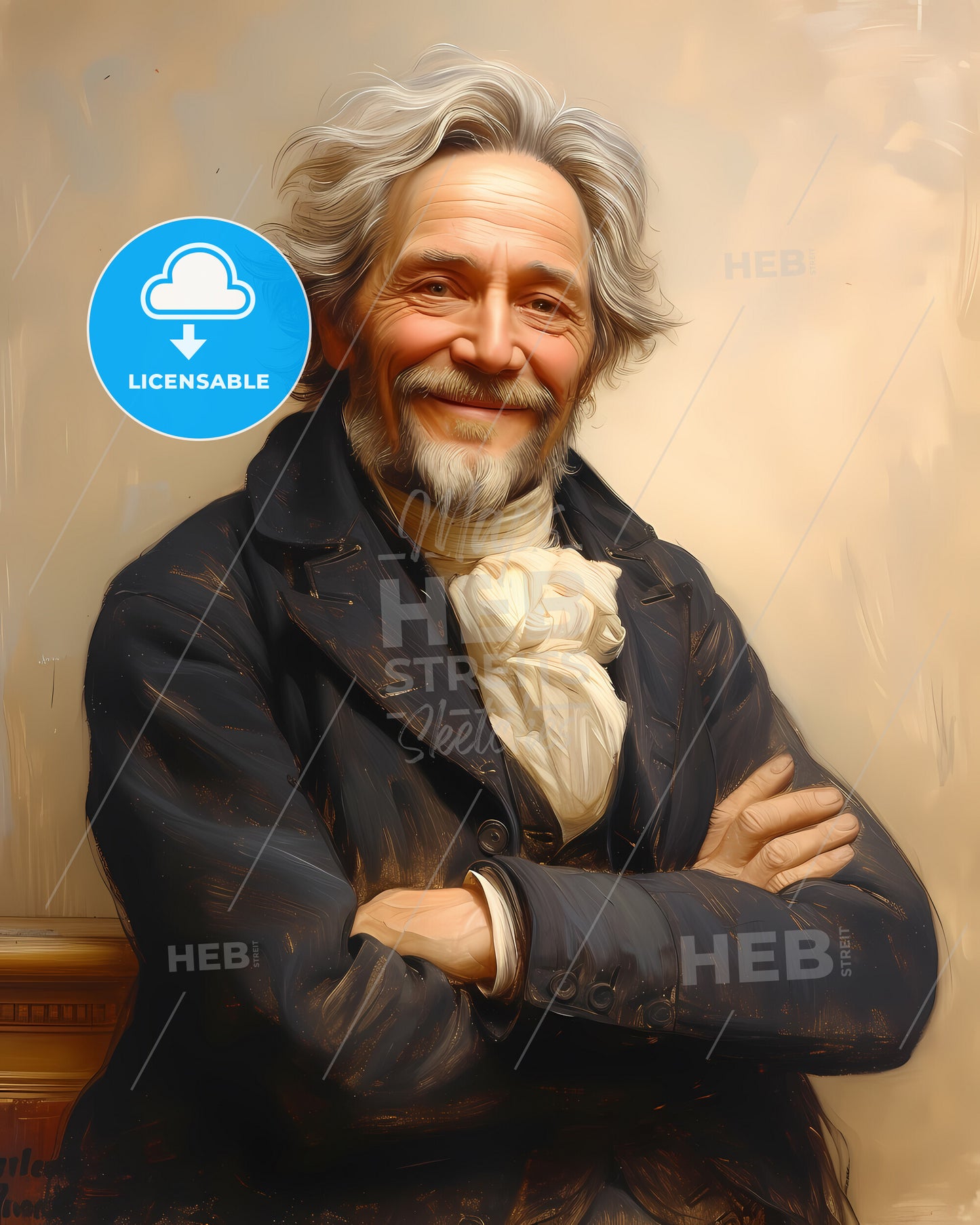 Charles, Messier, 1730 - 1817, a man with his arms crossed