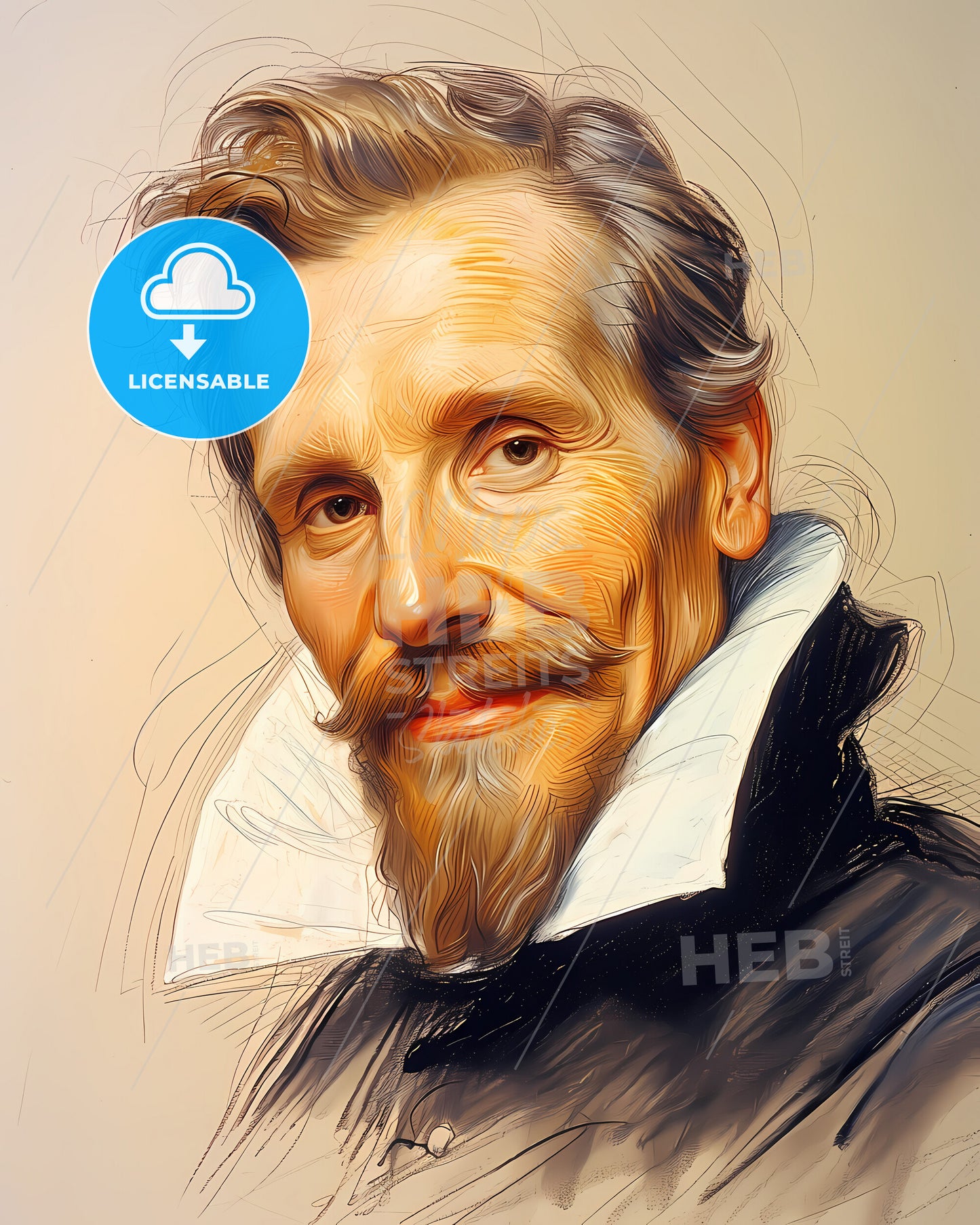 Pierre, Gassendi, 1592 - 1655, a man with a beard and mustache