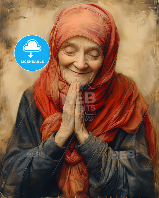 Margery, Kempe, c. 1373 - c. 1438, a woman with a red scarf and a red head scarf