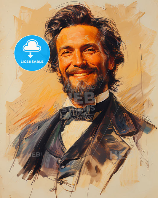 Anton, Rubinstein, 1829 - 1894, a man smiling with a beard