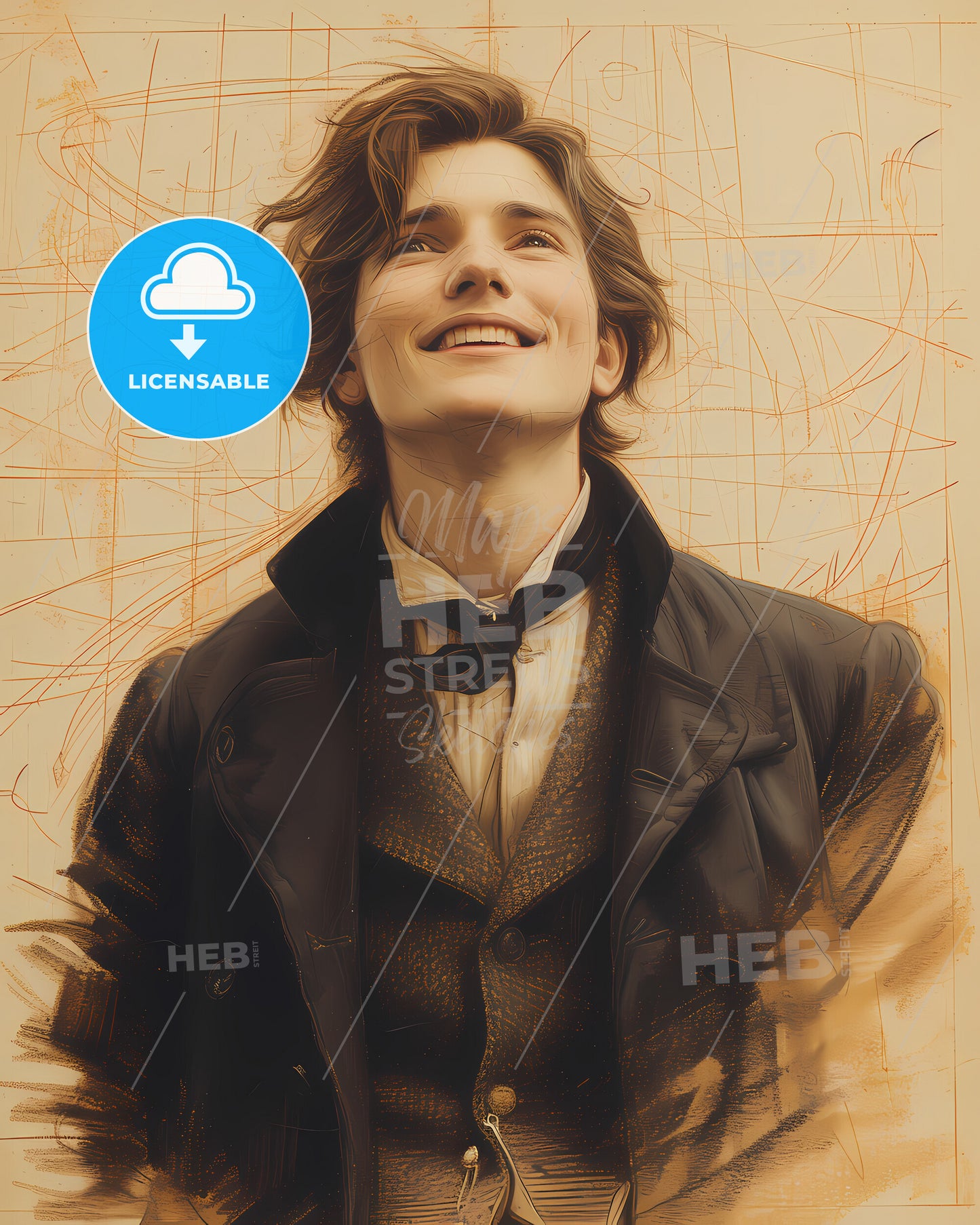 Arthur, Rimbaud, 1854 - 1891, a man looking up to the sky