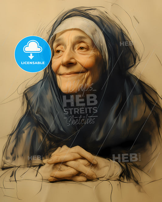 Margery, Kempe, c. 1373 - c. 1438, a painting of a nun