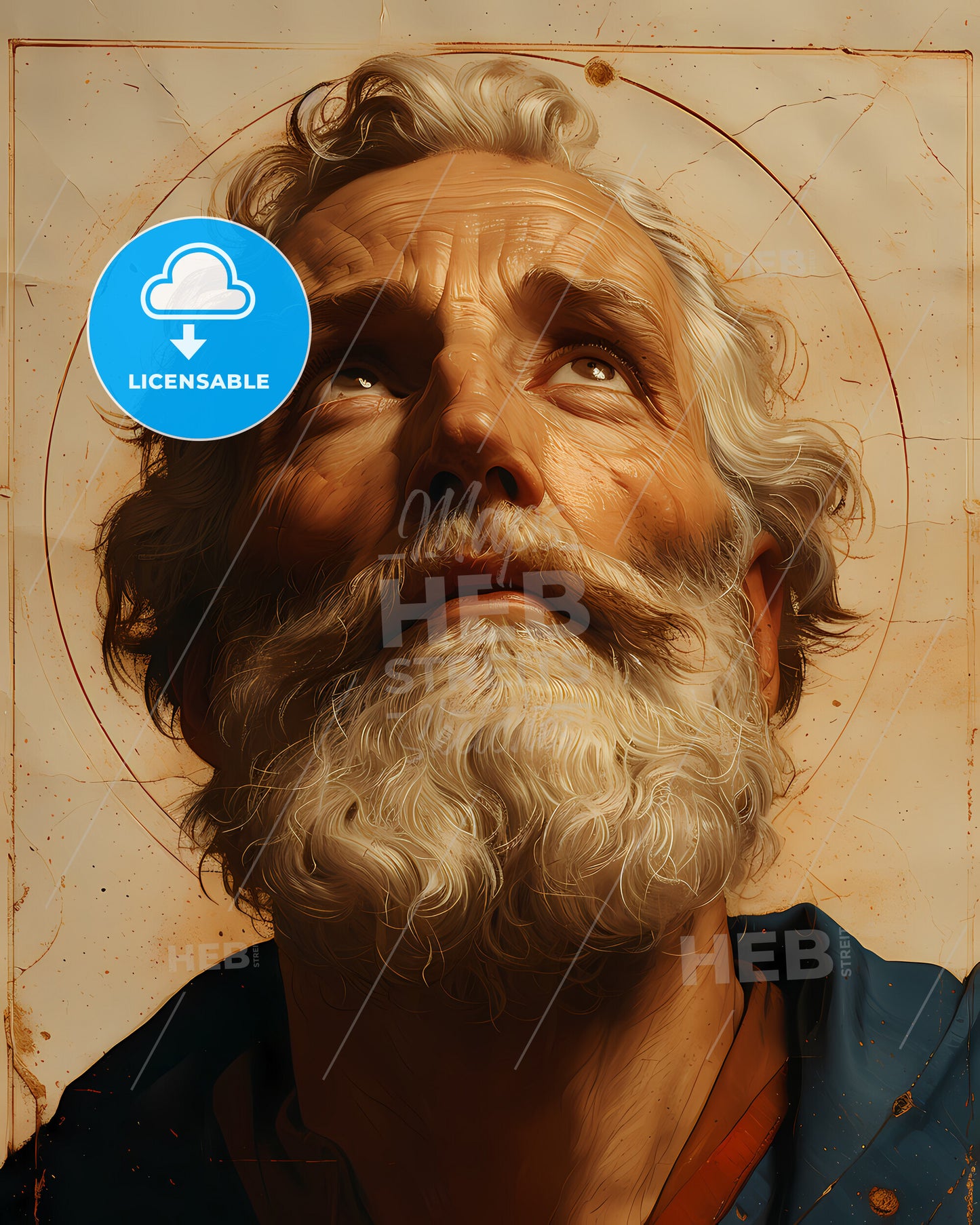 Zeno of Citium, c. 334-335 BC - c. 262 BC, a painting of a man looking up