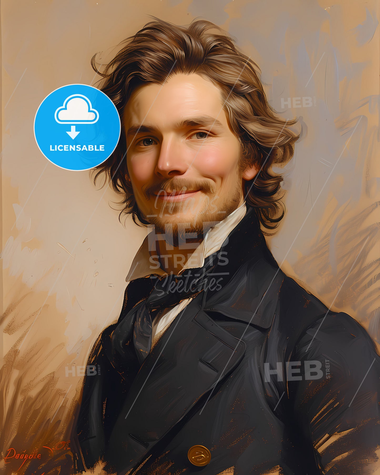 Louis, Daguerre, 1787 - 1851, a man in a suit