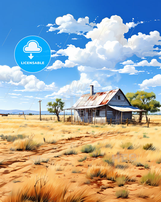 Oskemen, Kazakhstan, a house in a field